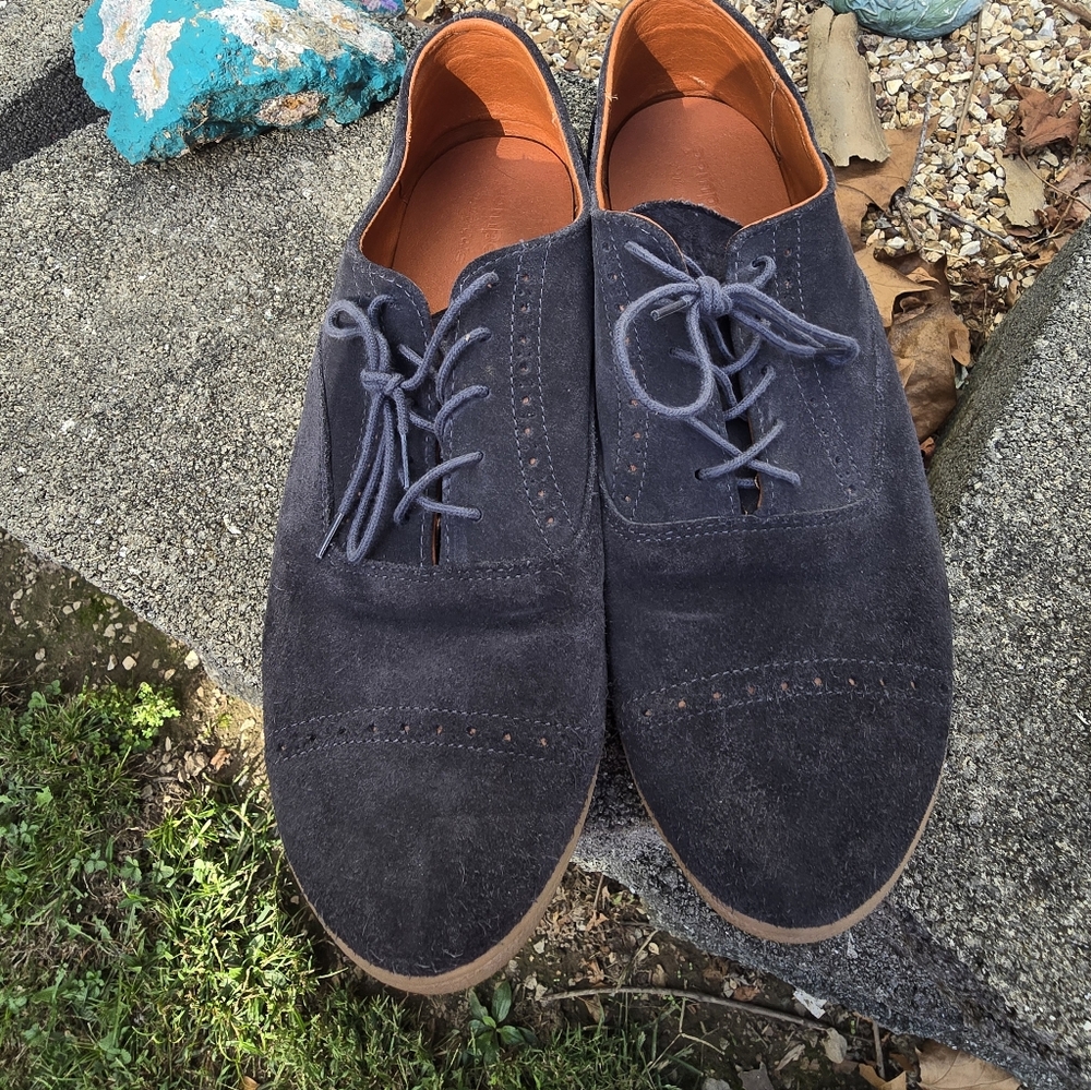 Pompeii3 Navy Blue Suede Loafers